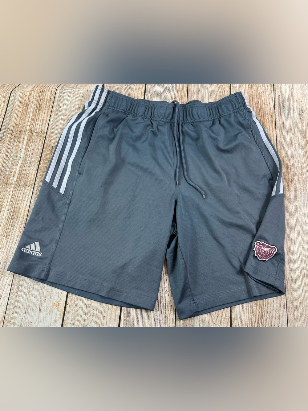 Mens Adidas Climalite Athletic Shorts Grey Missouri State Bears Size Large